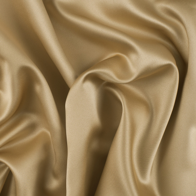 Reverie Victorian Gold Solid Polyester Satin | Mood Fabrics